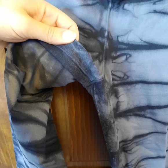 Nux black gray tie dye full length activewear workout yoga leggings - Picture 6 of 10